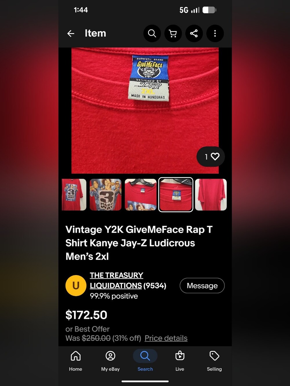 Y2K DISTRESSED "GiveMeFace" Rap T-Shirt Kanye 🔥 Jay-Z 🔥Ludicrous 🔥 Men's 3XL - Picture 16 of 16